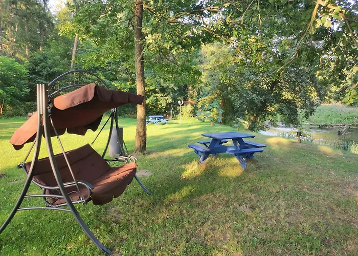 Woodorf Drewnem Uslane - Dom Z Jacuzzi Nad Rzeka Slupia Wsrod Pol I Lasow Z Grillowa, Ogniskiem I Placami Zabaw Dla Dzieci * Ustka